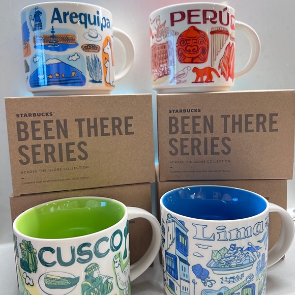 4 x Starbucks 'Been There Series' Mugs LIMA AREQUIPA CUSCO PERU. With tags. - Picture 2 of 14